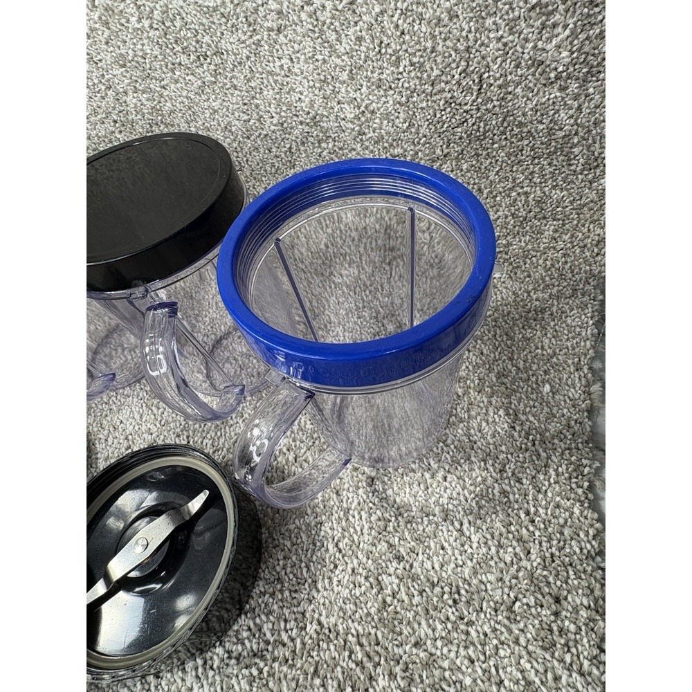 Magic Bullet Replacement Cups w/ Handles Color Rim Rings Tops Shaker 13 Pc Lot - Picture 4 of 9
